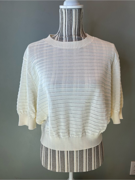 Frye Tops - Frye Cream Short Sleeve Sweater Women’s XL NWT
